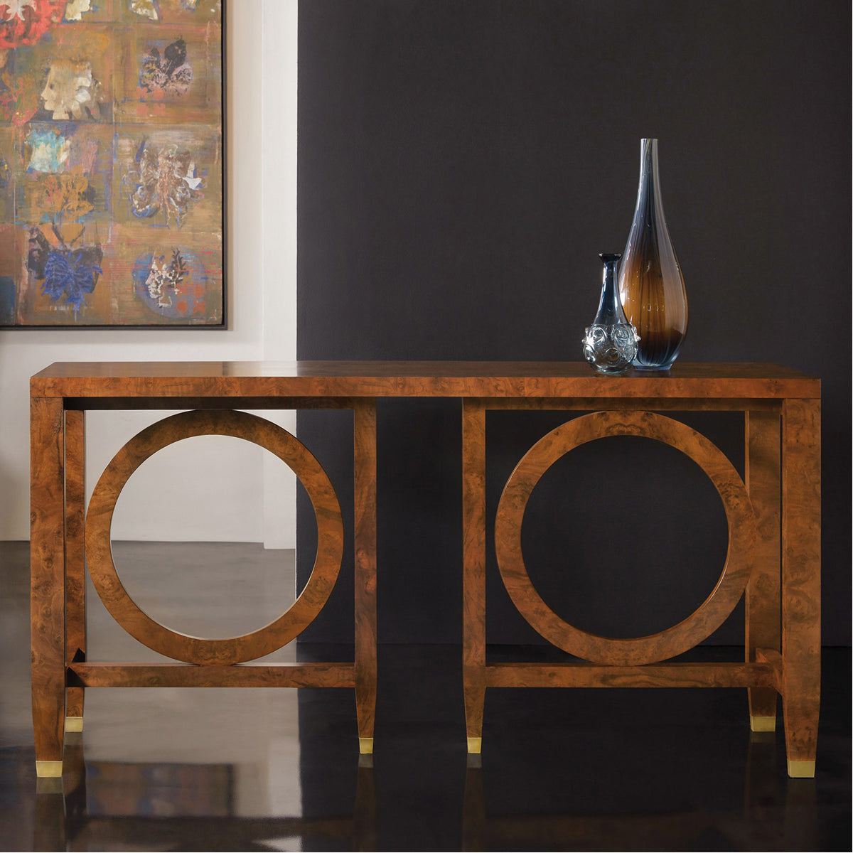  Modern History Moab Console Table - Walnut Burl 