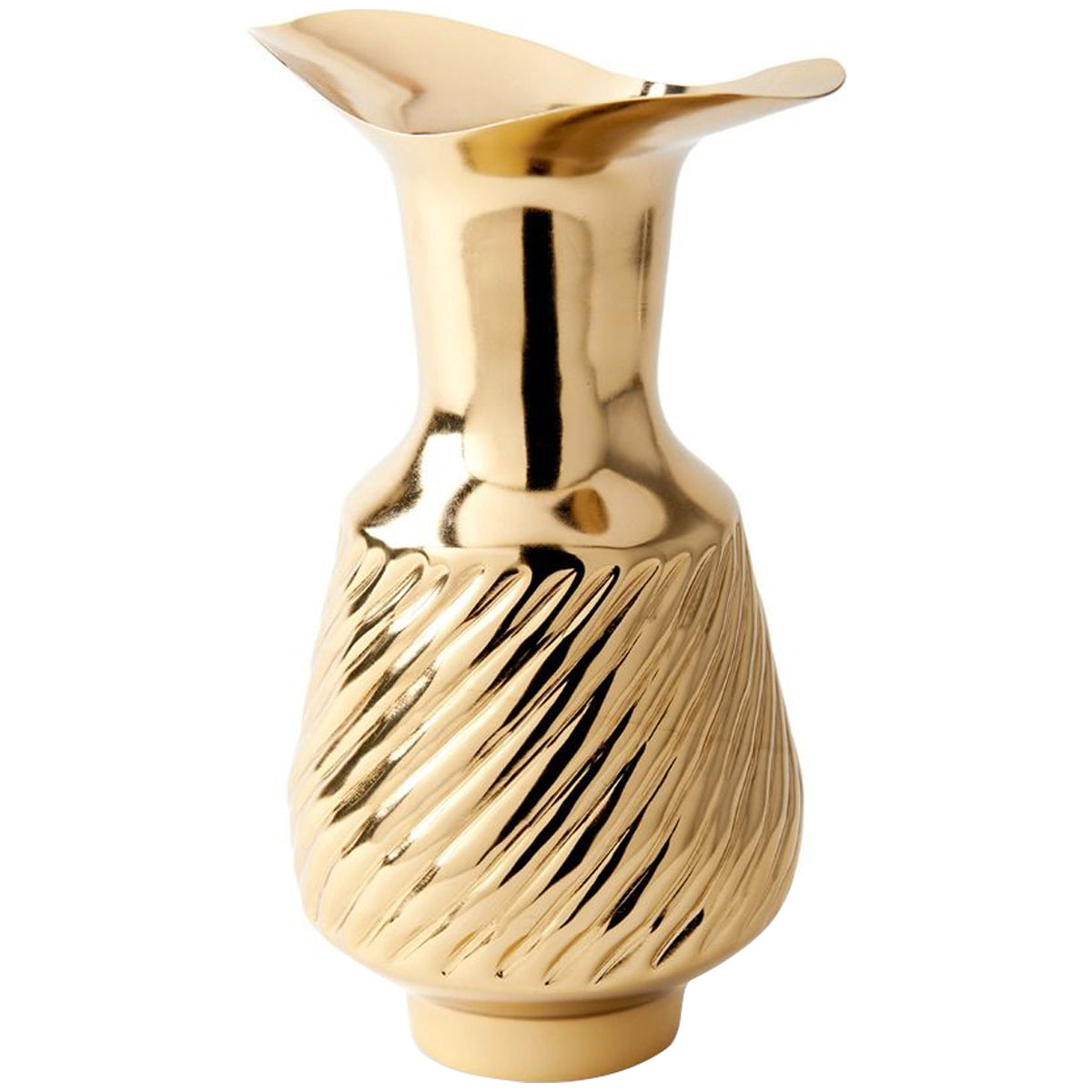  Villa & House Manile Vase, Brass Finish 