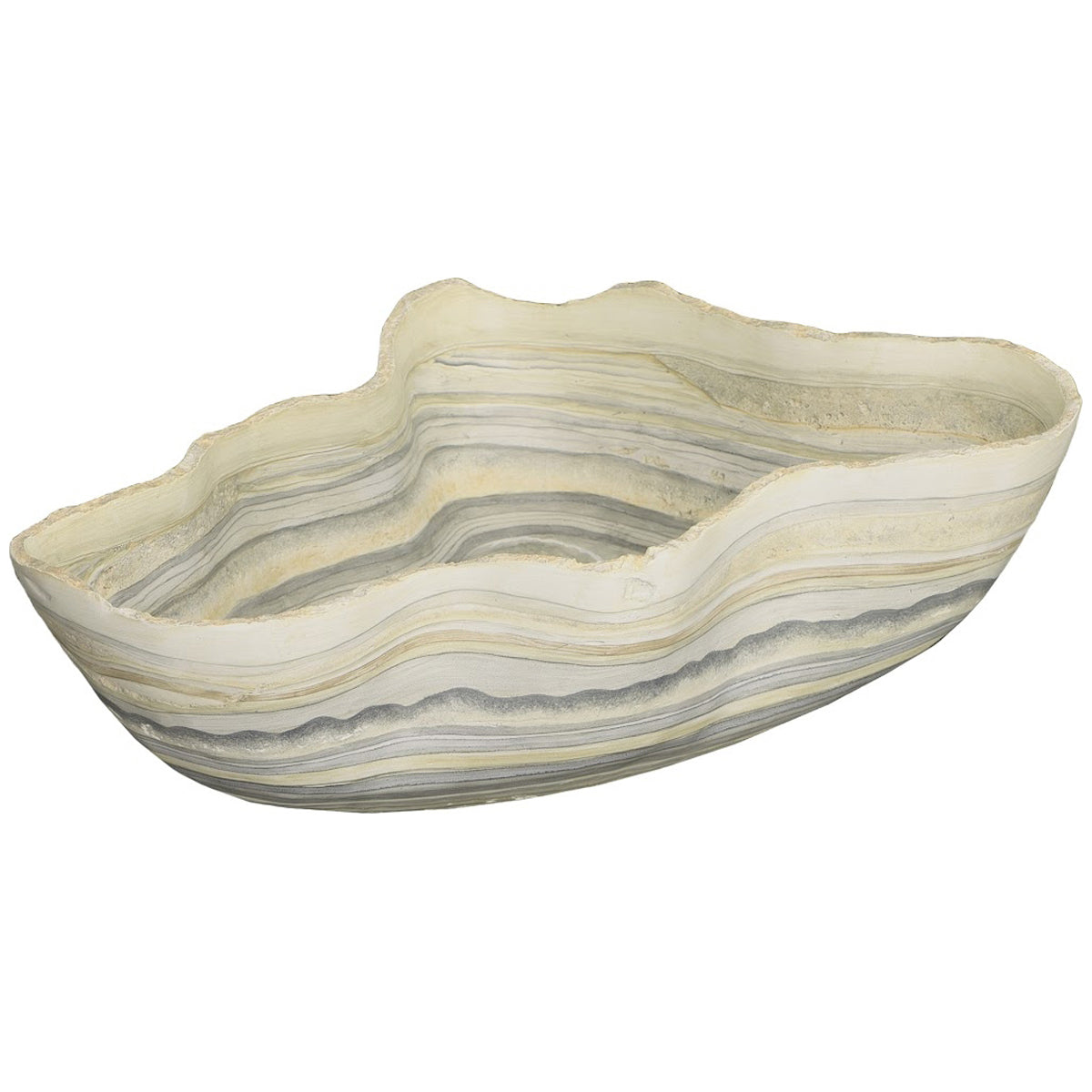  Phillips Collection Cast Gray Onyx Large Bowl 