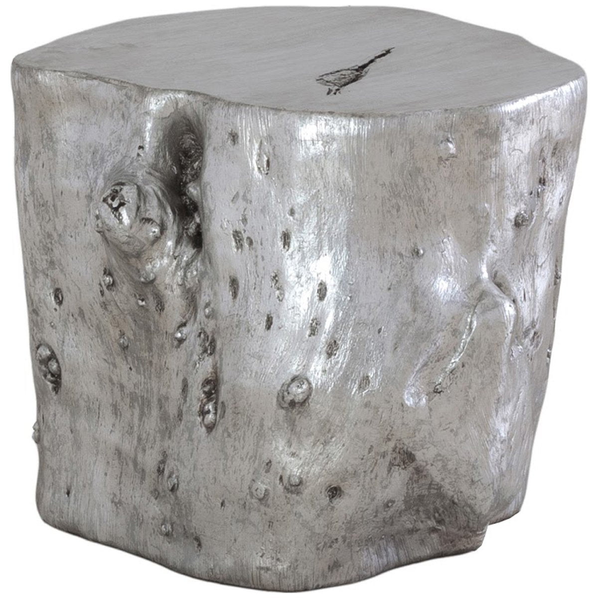  Phillips Collection Log Large Silver Stool 