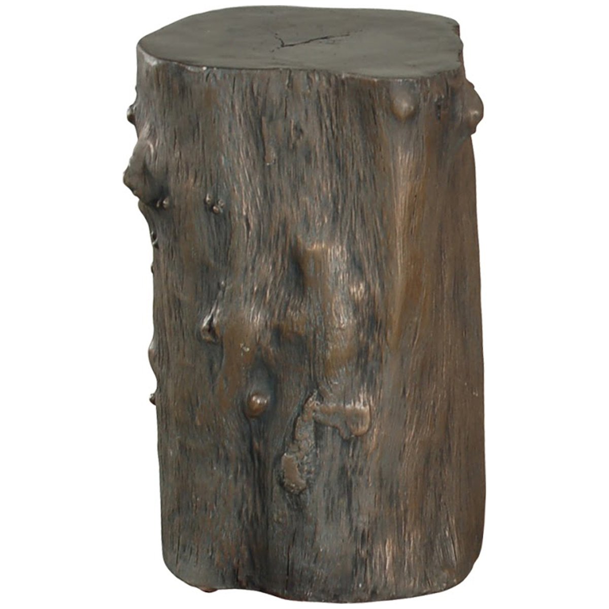  Phillips Collection Log Small Outdoor Stool, Bronze 