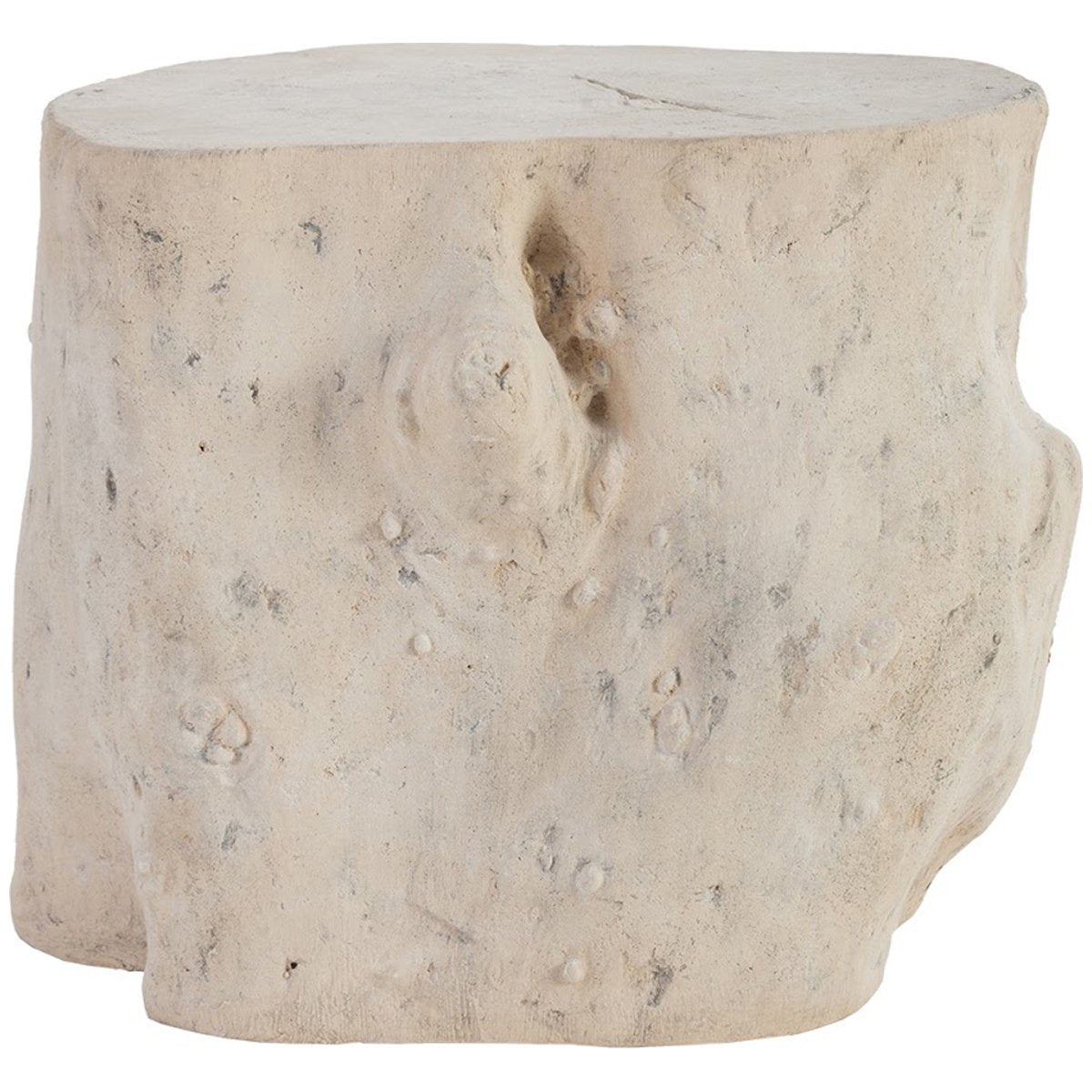  Phillips Collection Log Large Stool, Roman Stone 