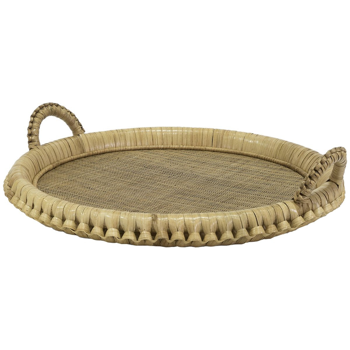  Palecek Kenis Round Pole Rattan Tray 