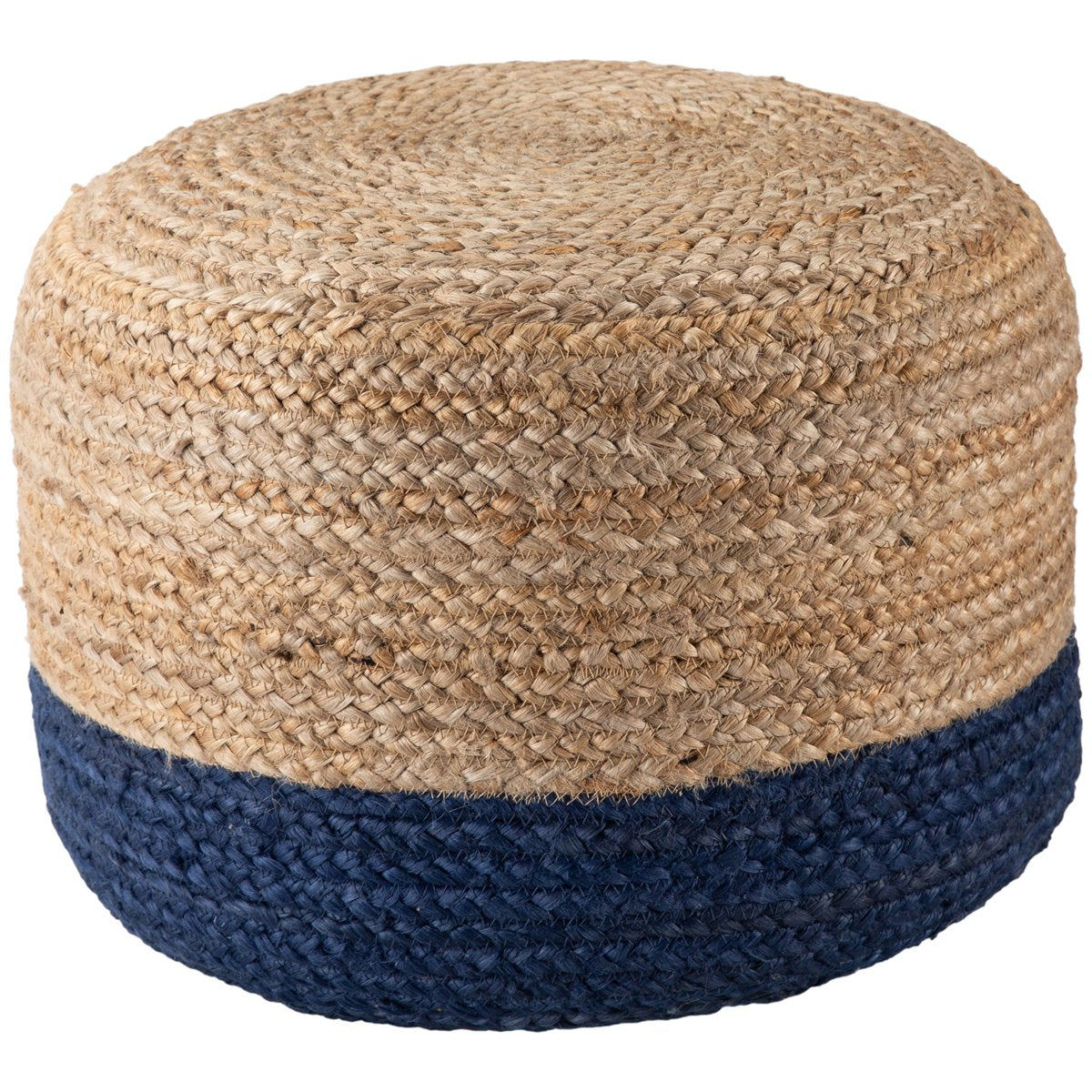  Jaipur Saba Oliana Ombre Stripes Blue Beige SAA10 Cylinder Pouf 