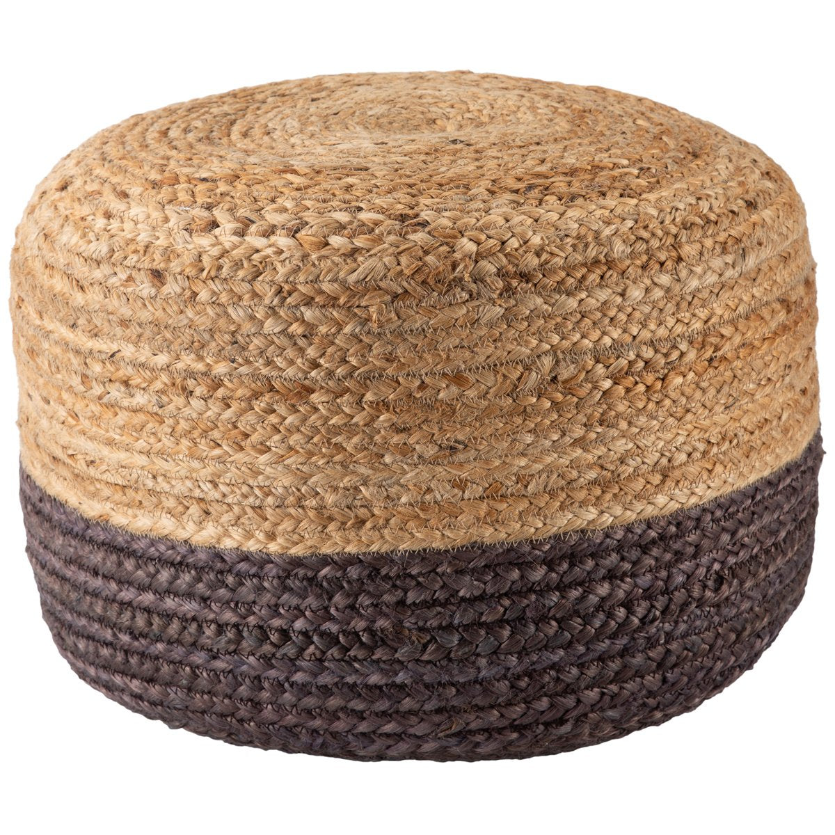  Jaipur Saba Oliana Ombre Stripes Dark Gray Beige SAA13 Cylinder Pouf 