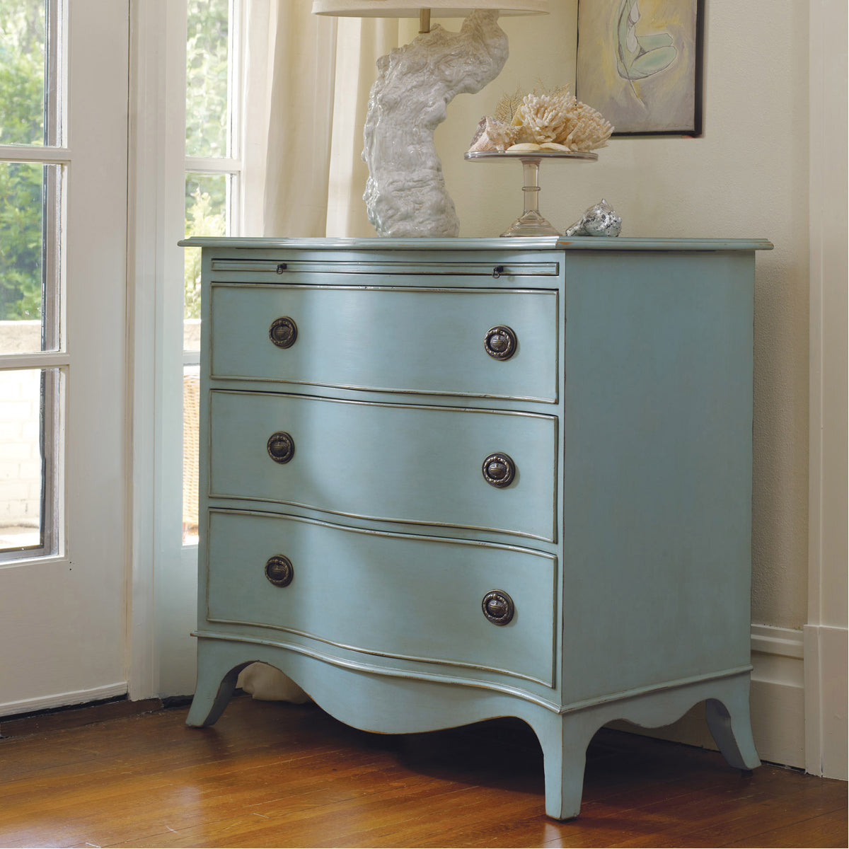  Somerset Bay Home Harkers Island Serpentine Chest with Pullout Slide 