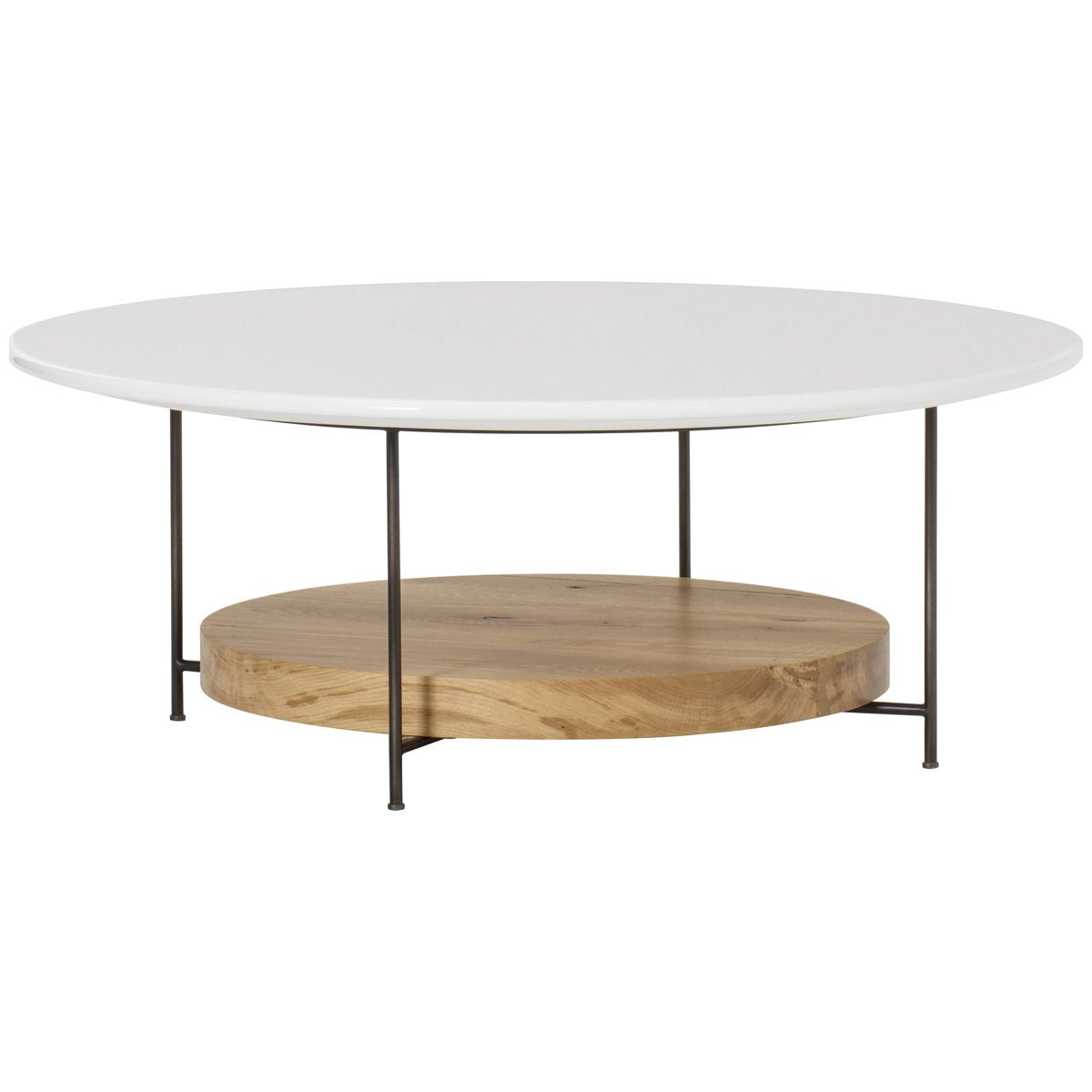  Thomas Bina Olivia 42-Inch Coffee Table - White Lacquer 