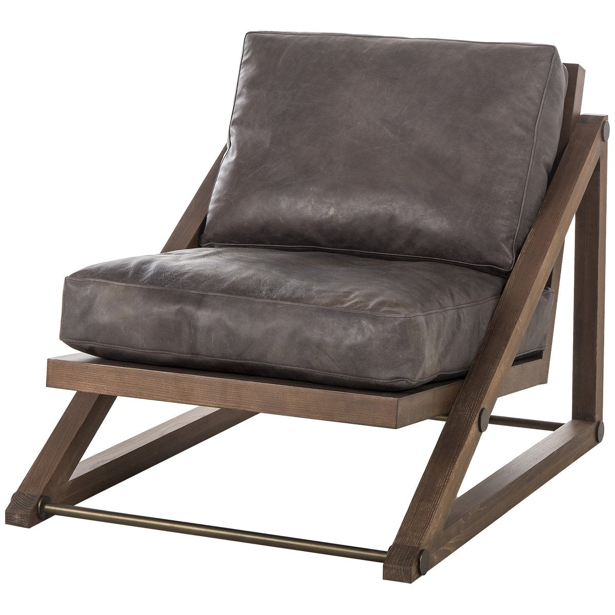  Thomas Bina Teddy Chair - Destroyed Black Leather 