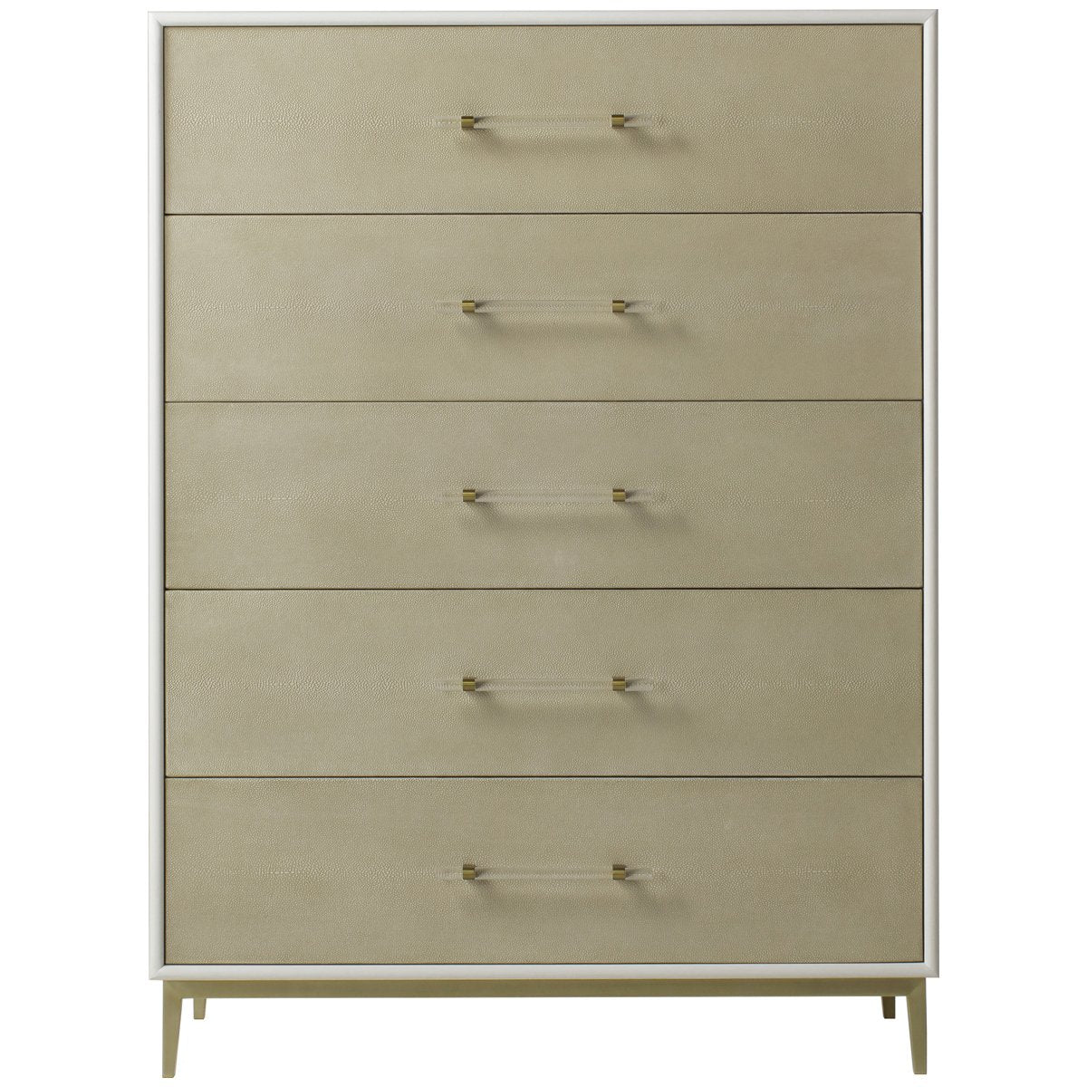  Sonder Living Alice 5-Drawer Chest - Emboss Faux Shagreen 