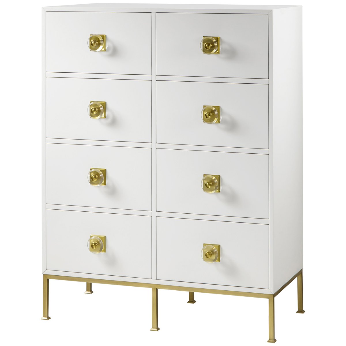  Boyd Formal 8-Drawer Dresser - White Lacquer 