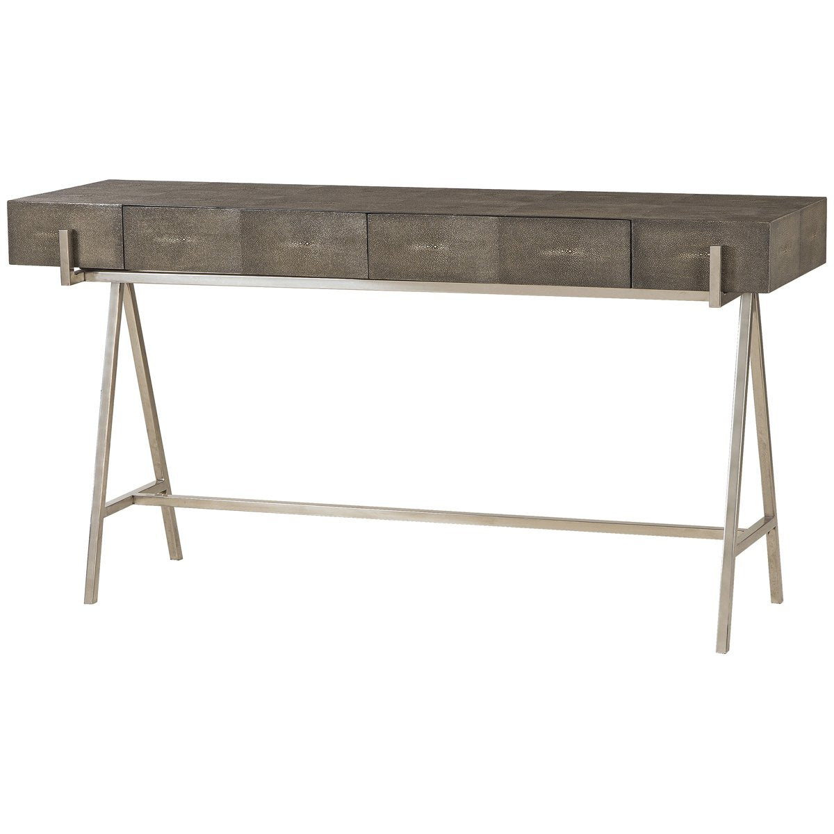  Andrew Martin Sampson Console Table - Charcoal Shagreen 