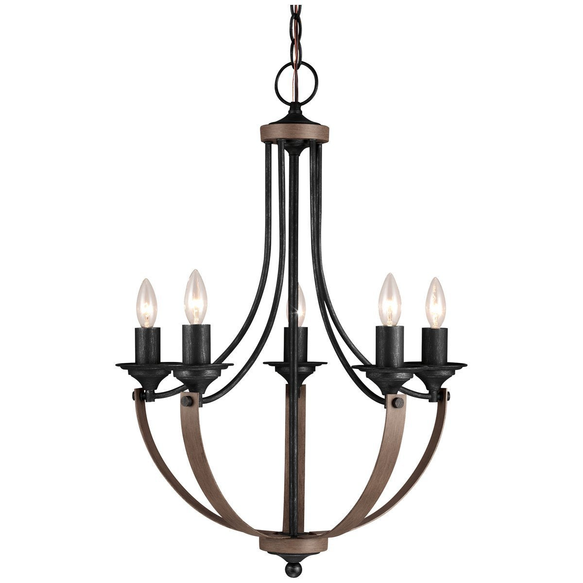  Sea Gull Lighting Corbeille Steel Five Light Chandelier 