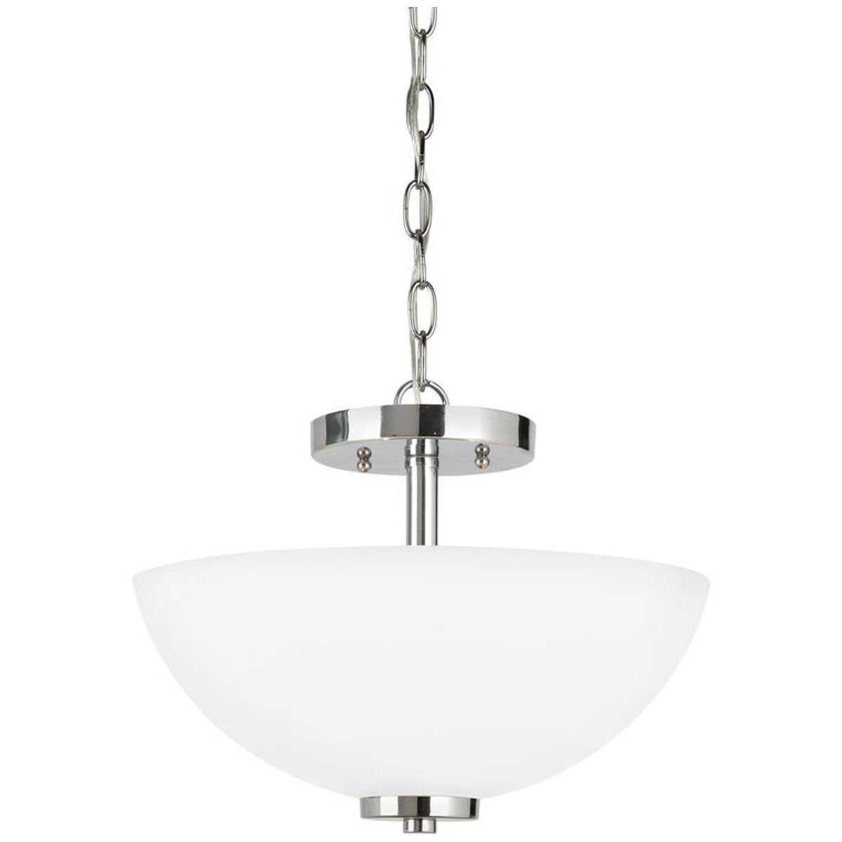  Sea Gull Lighting Contemporary Steel 2-Light Semi-Flush Pendant 