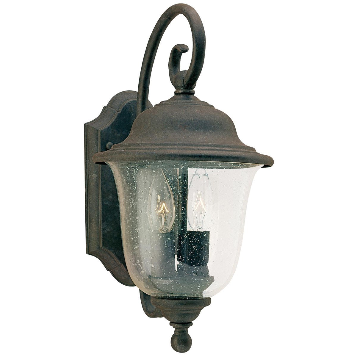  Sea Gull Lighting Trafalgar Traditional Two Light Outdoor Wall Lantern 