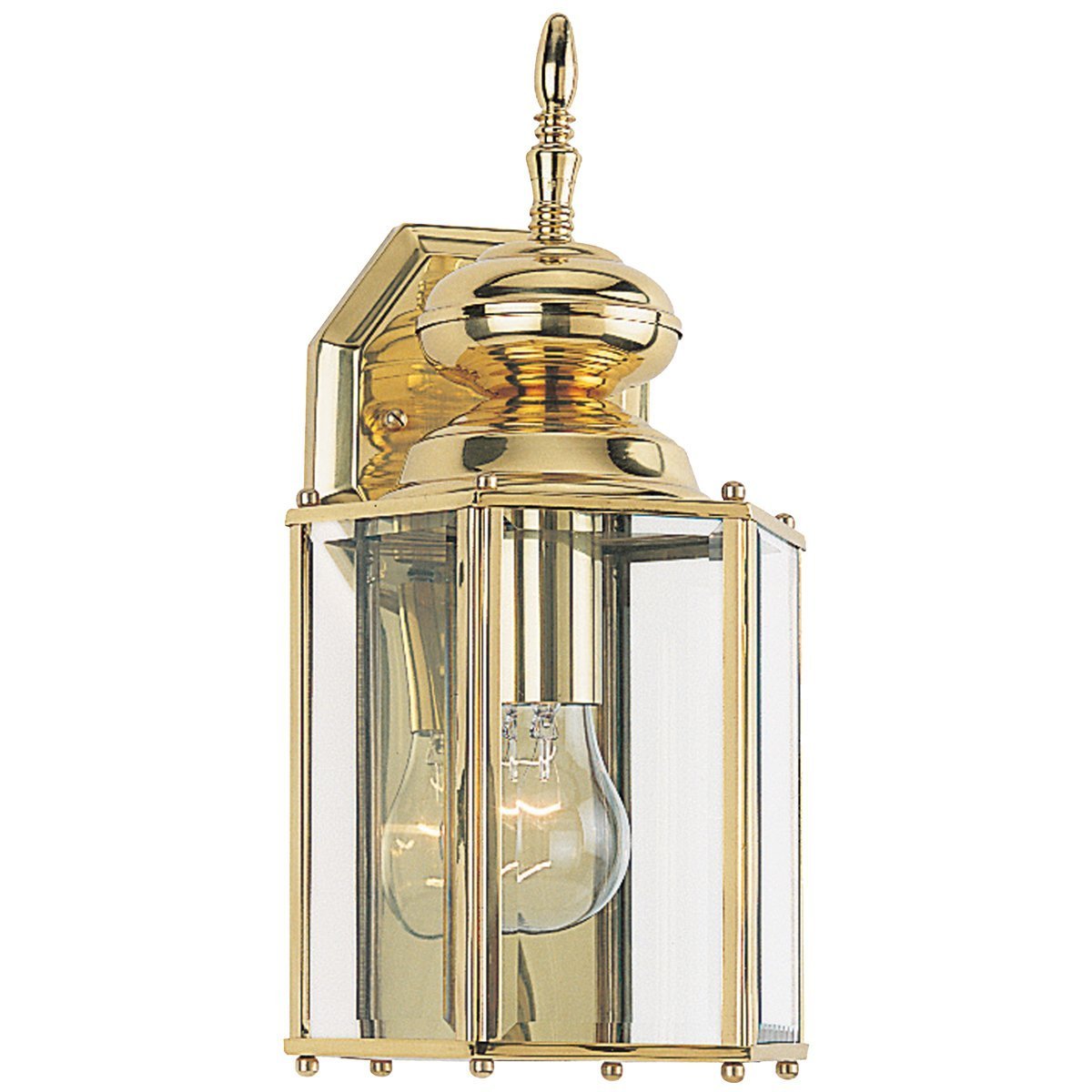  Sea Gull Lighting Brass Classico One Light Outdoor Wall Lantern 