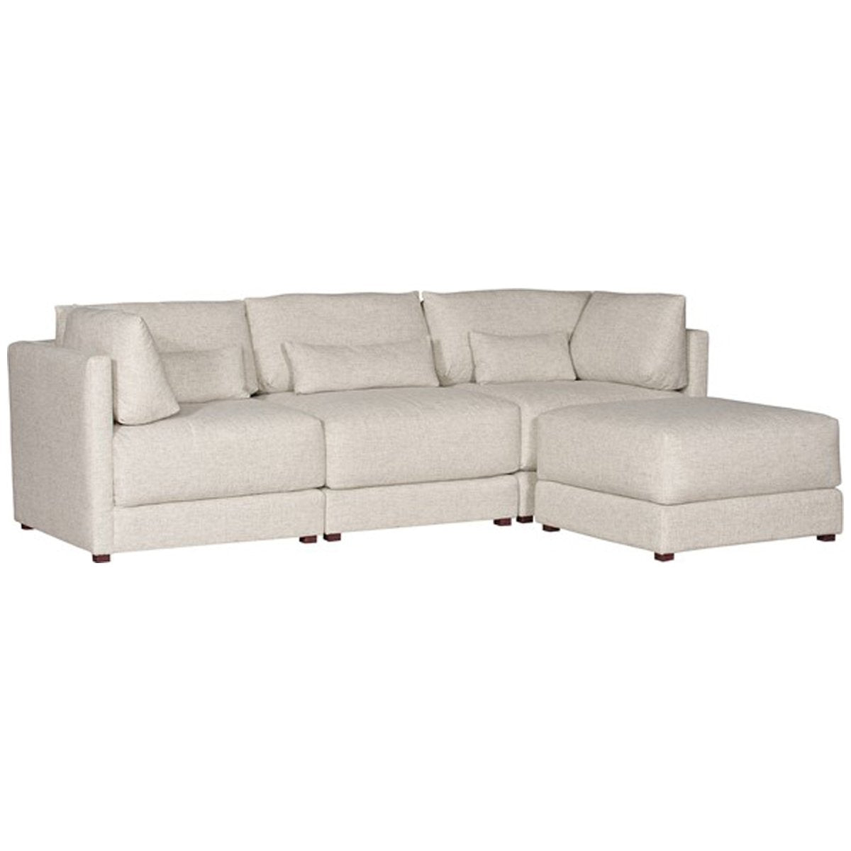  Vanguard Furniture Dove Stocked Modular Sectional in Jack Linen 