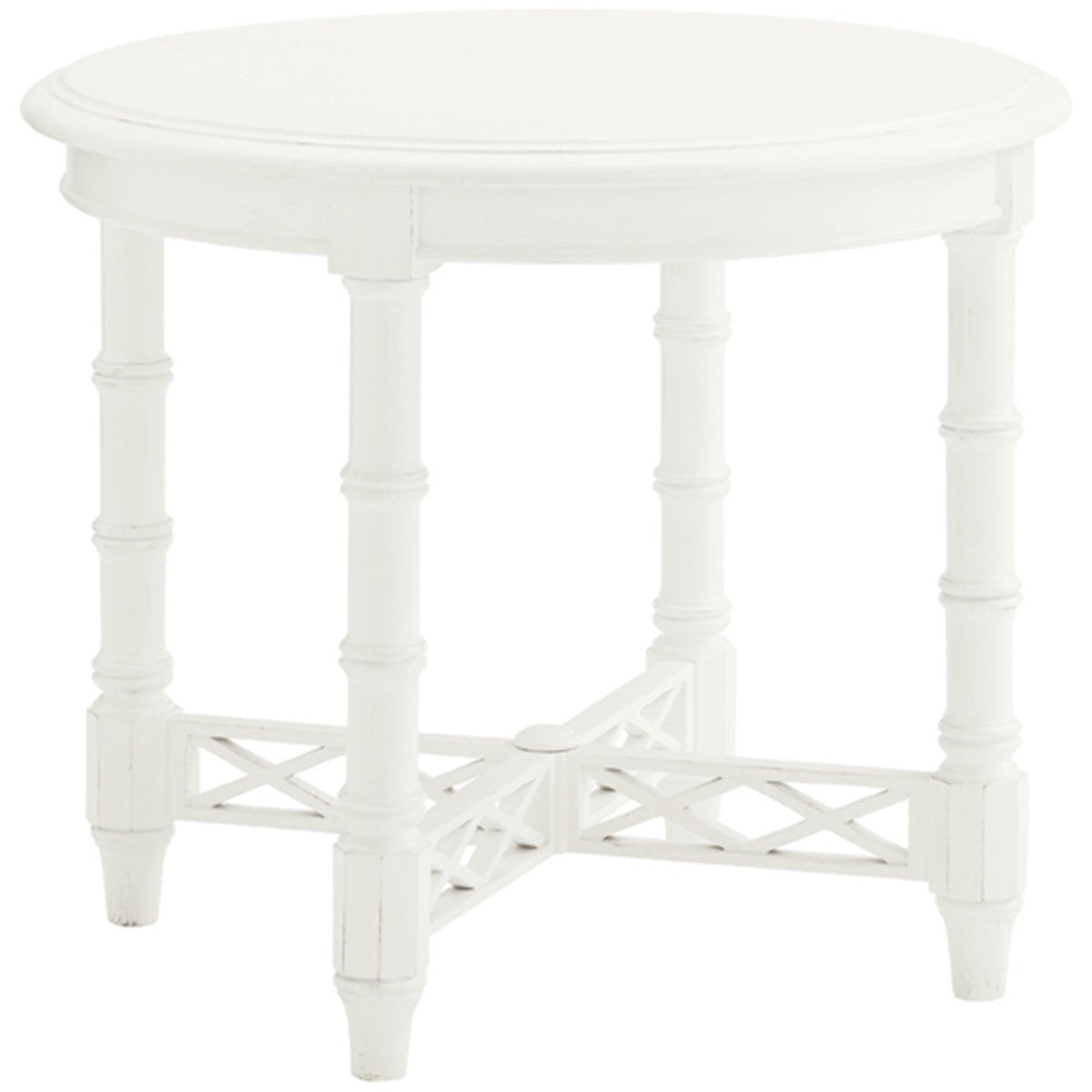  Tommy Bahama Ivory Key Edgehill Round Lamp Table 543-950 