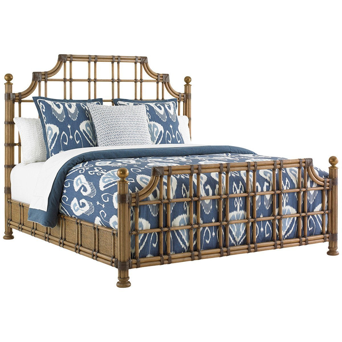  Tommy Bahama Twin Palms St. Kitts Rattan Bed 