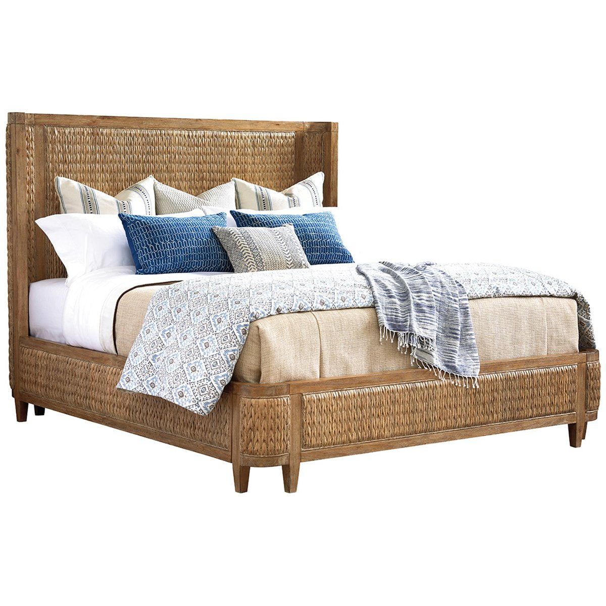  Tommy Bahama Los Altos Ivory Coast Woven Queen Bed 