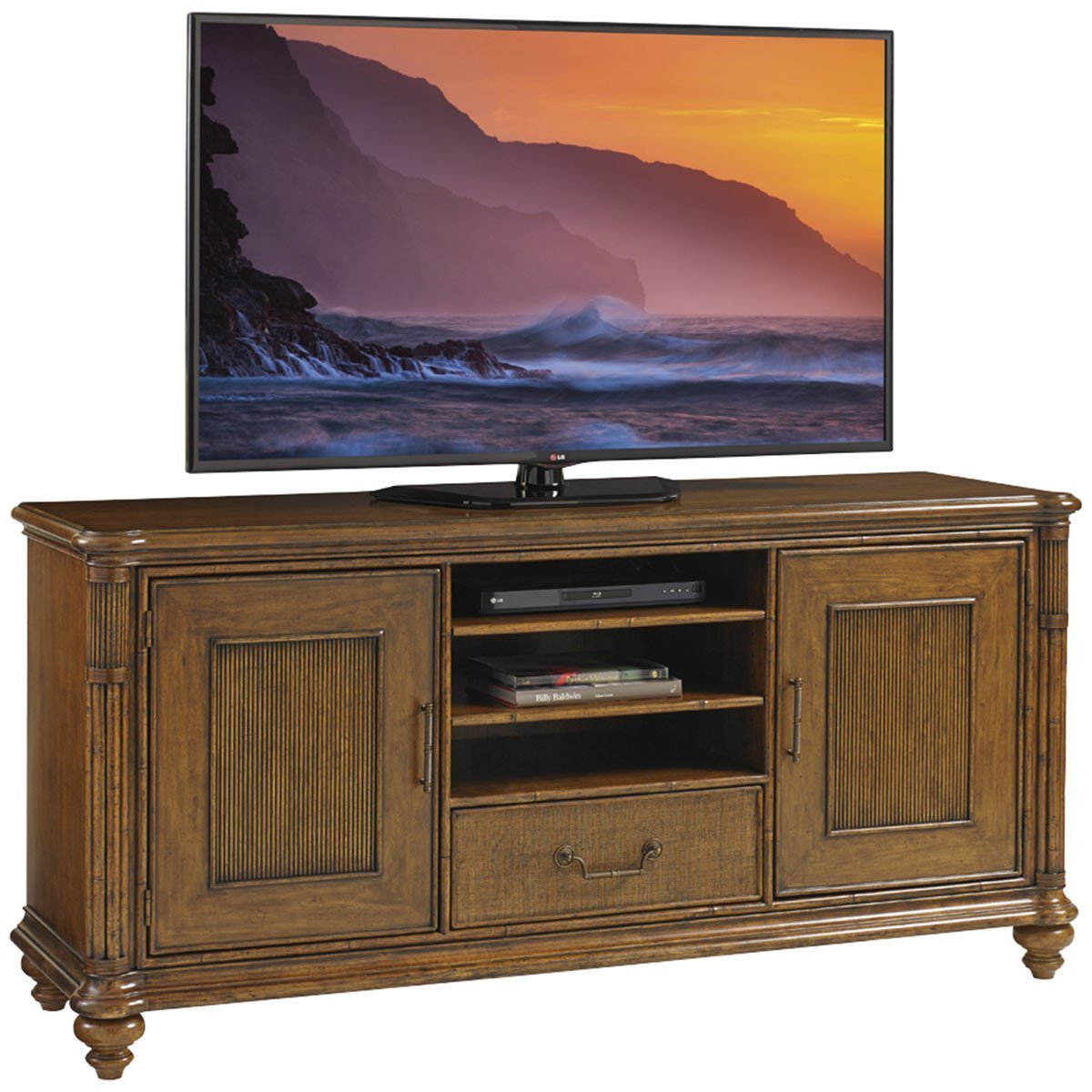  Tommy Bahama Bali Hai Medium Brown Pelican Cay Media Console 