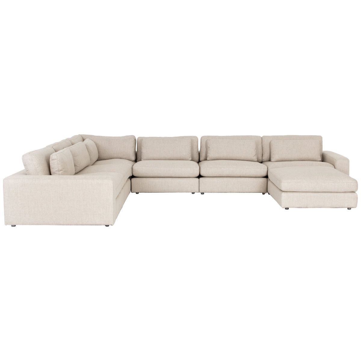 Four Hands Atelier Bloor 6-Piece Natural Sectional with Ottoman