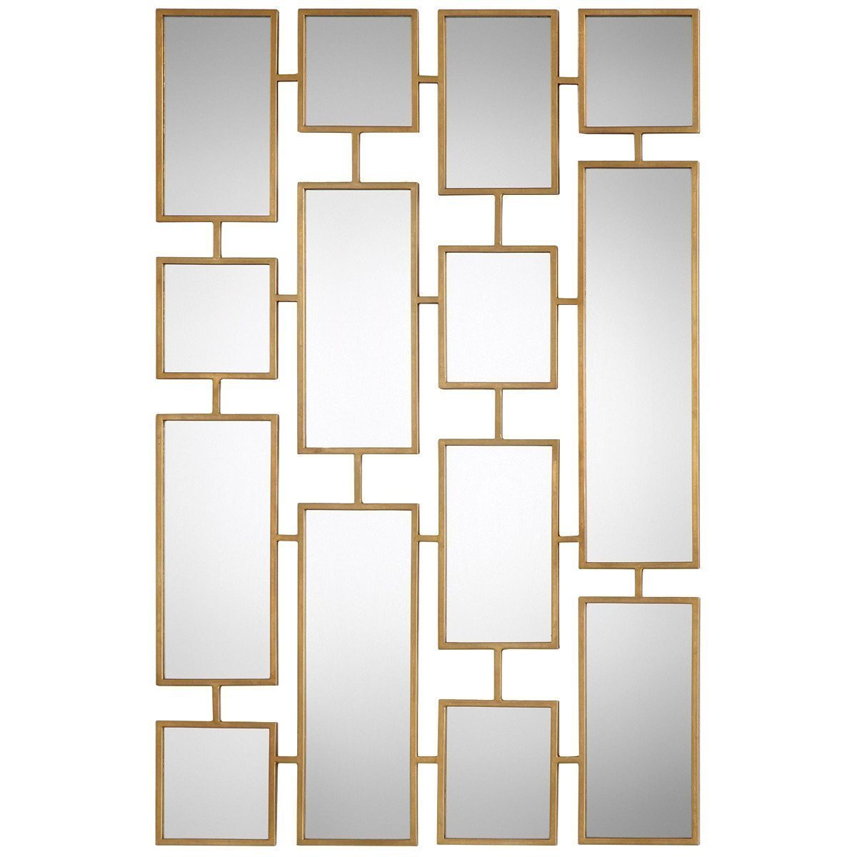  Uttermost Kennon Forged Gold Rectangles Mirror 