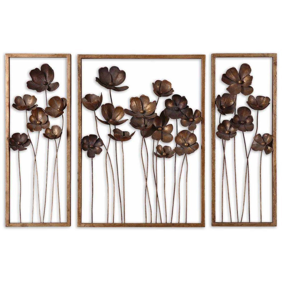  Uttermost Metal Tulips Wall Art, 3-Piece Set 