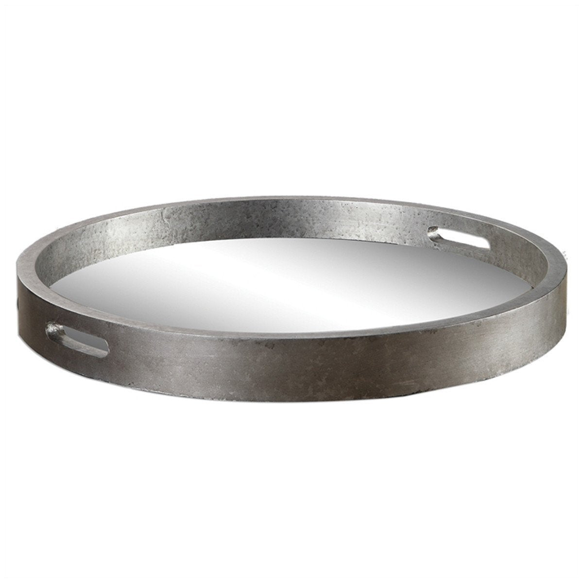  Uttermost Bechet Round Silver Tray 