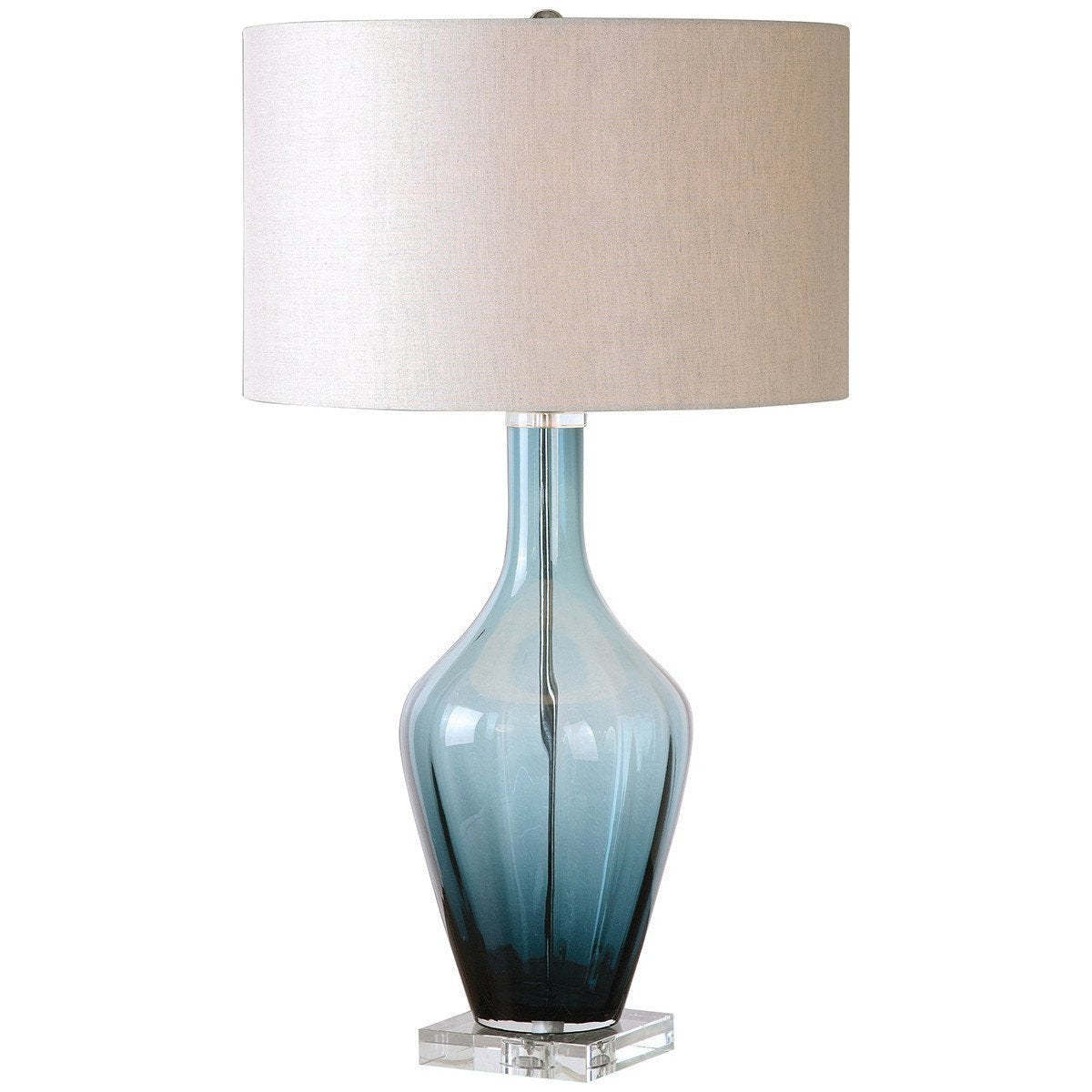  Uttermost Hagano Blue Glass Table Lamp 