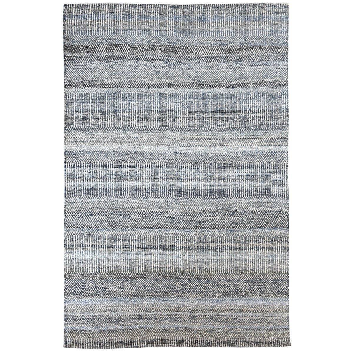  Uttermost Bolivia Blue Wool and Rescued Denim Rug 