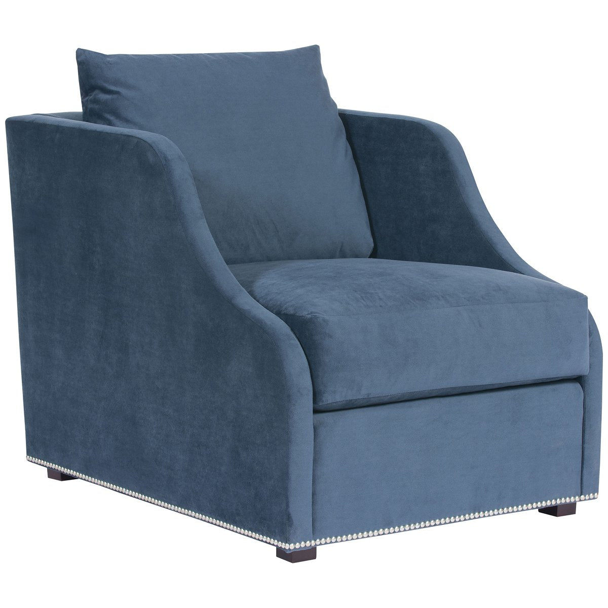  Vanguard Furniture Cora Chair in Village Midnight with Nail Trim 