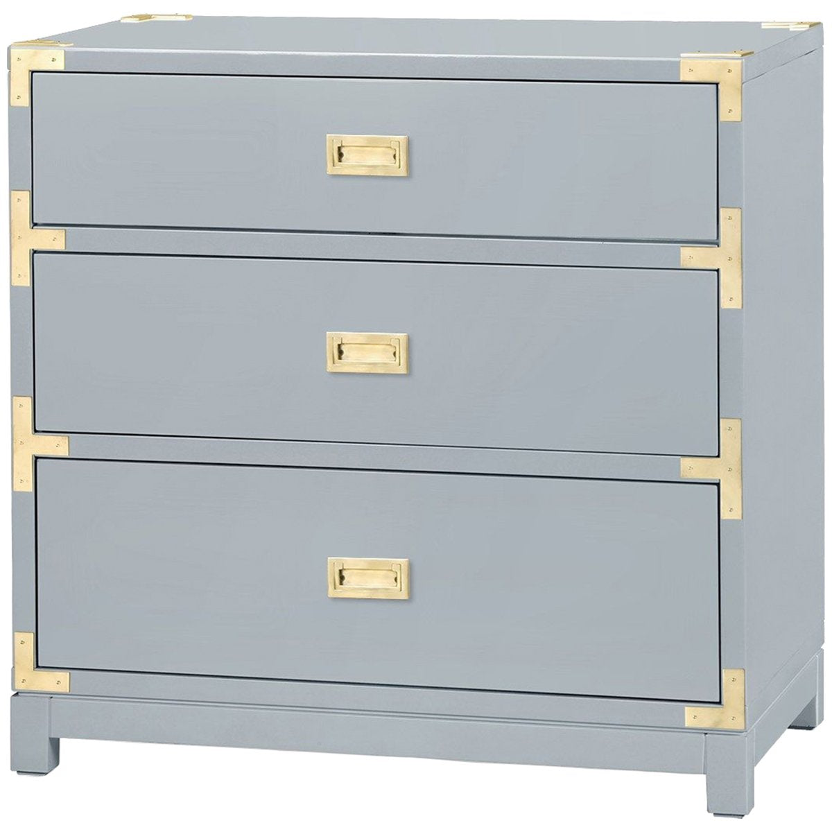  Villa & House Victoria 3-Drawer Side Table - Gray 