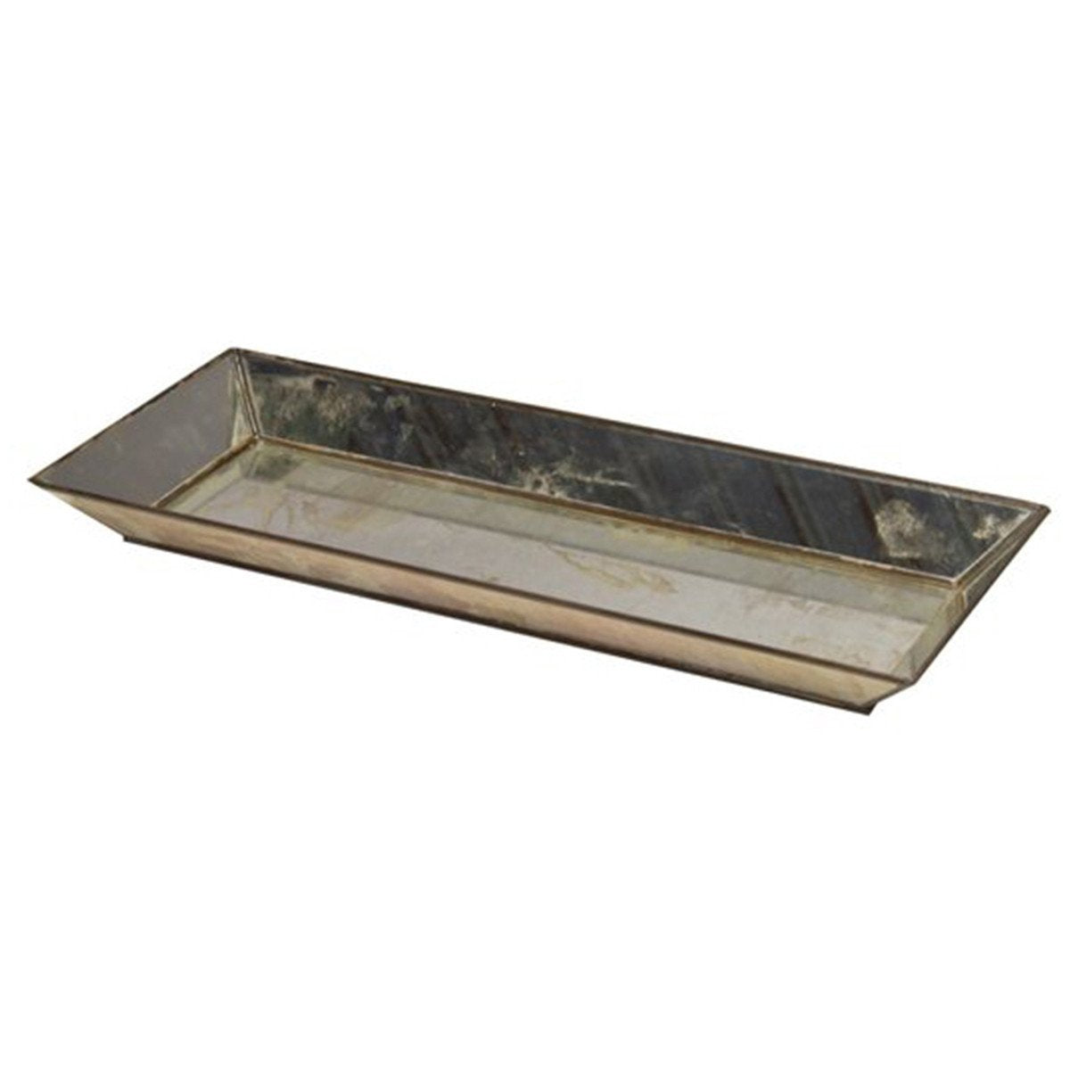  Worlds Away Rectangular Antique Mirror Tray 