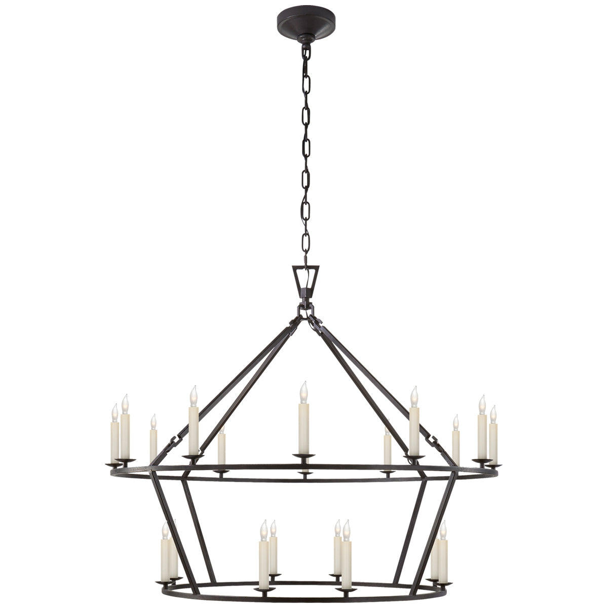  Visual Comfort Darlana Large Two-Tiered Ring Chandelier 