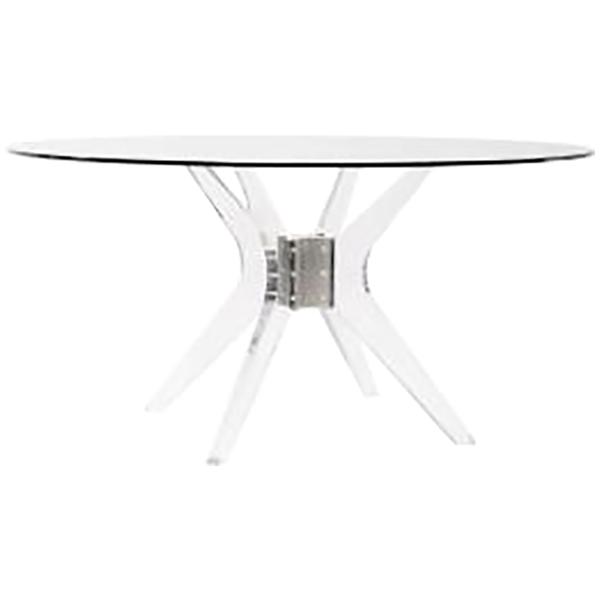  Belle Meade Signature Ariel Round Dining Table - Glass Top 