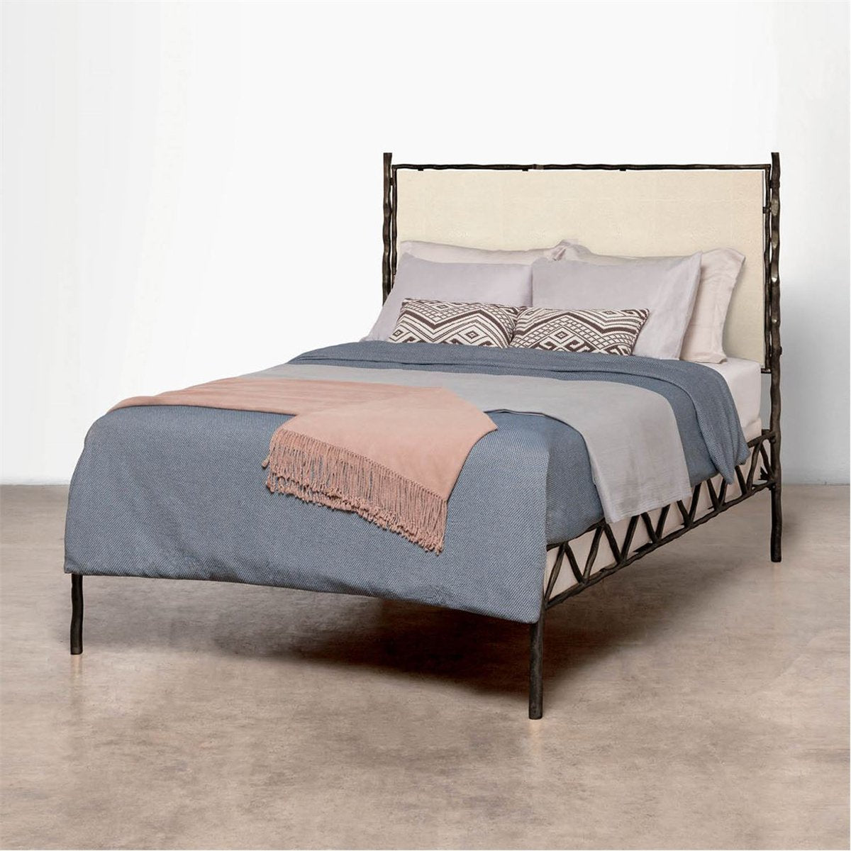  Made Goods Brennan Textured Bed in Brenta Cotton Jute 