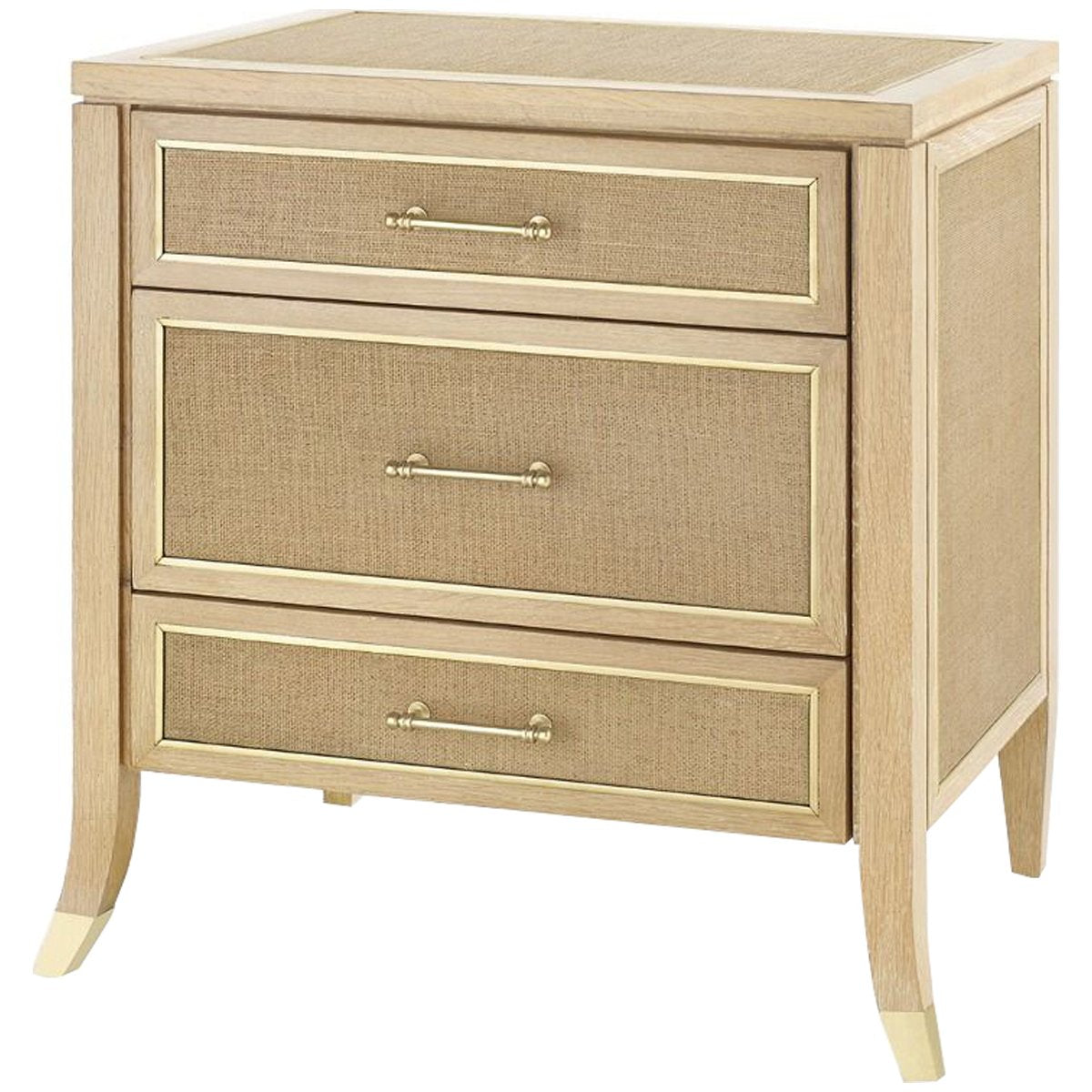  Villa & House Paulina 3-Drawer Side Table - Natural 