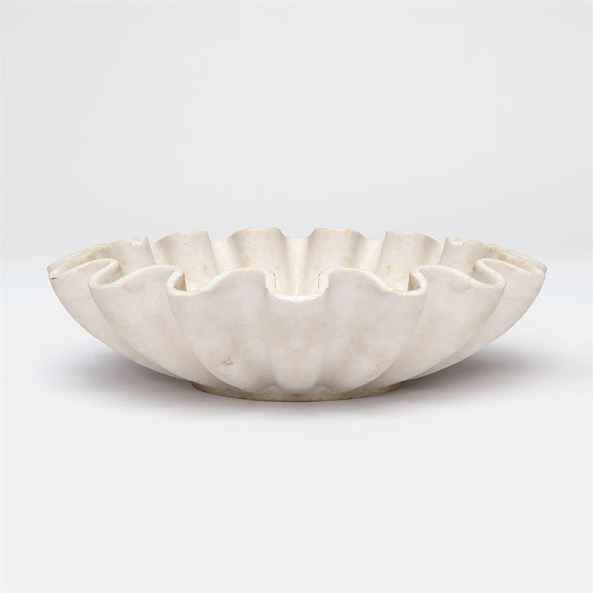  Made Goods Darci 18-Inch Curved Marble Outdoor Bowl 