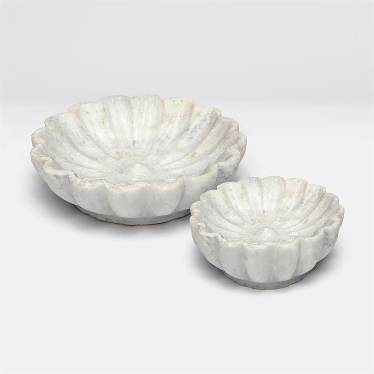  Made Goods Porter Carved Marble Bowls, 2-Piece Set 