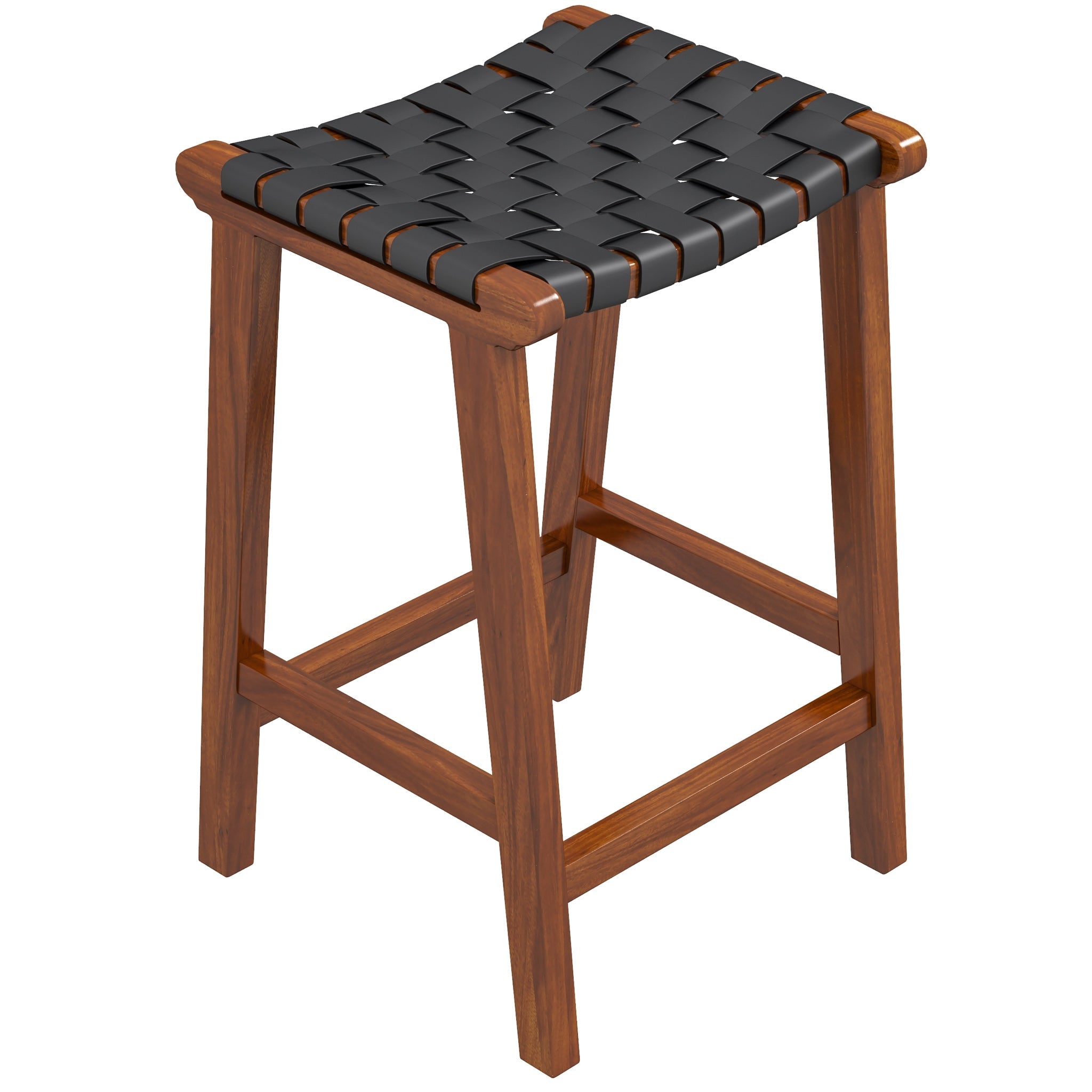 Andaman Counter Stool (Black Leather)