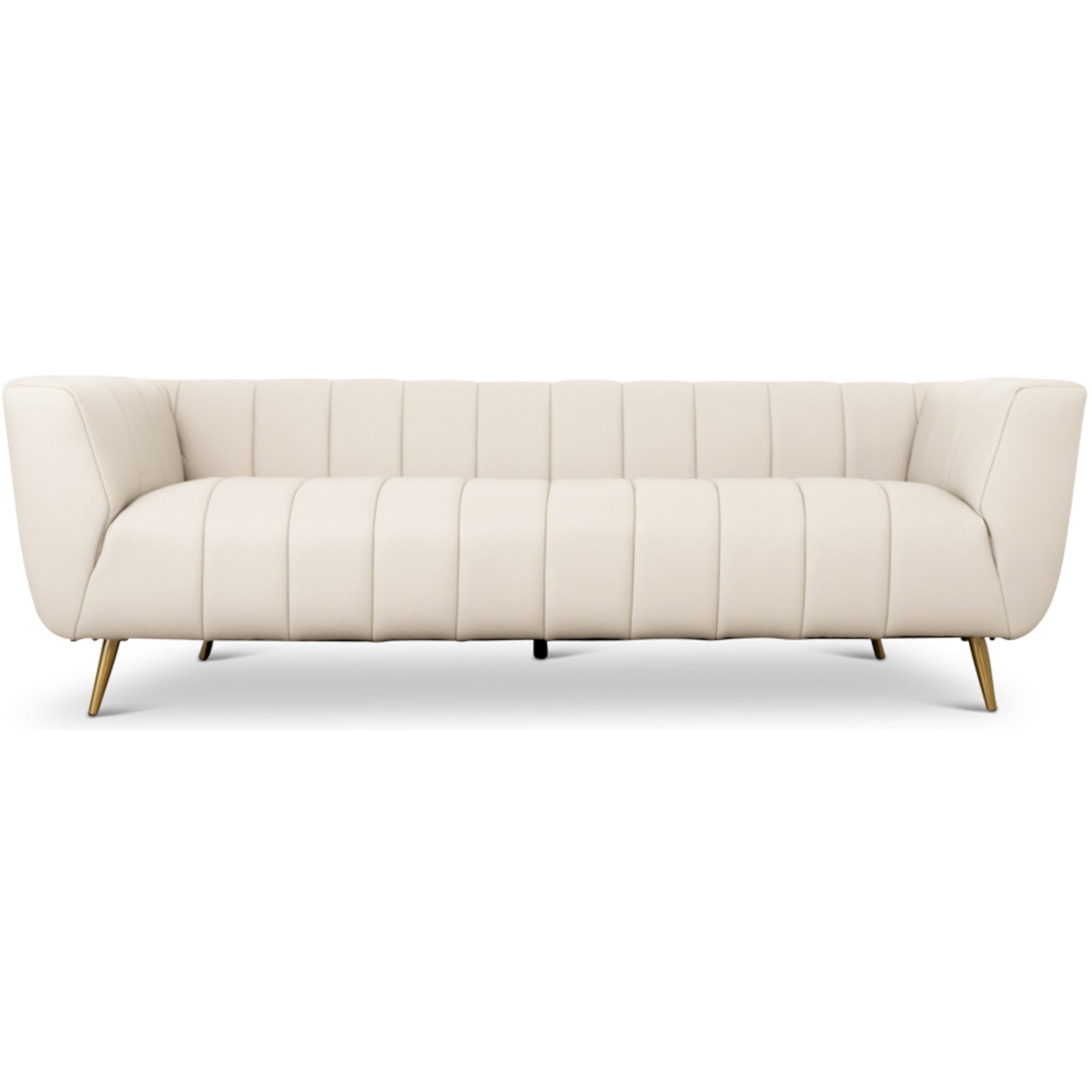 Clodine Sofa (Cream Leather)