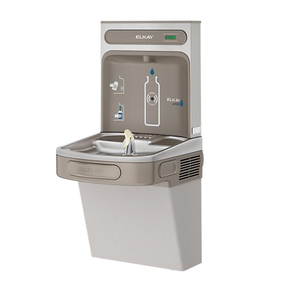 Elkay ezH2O Bottle Filling Station with Single ADA Cooler Non-Filtered Refrigerated Light Gray