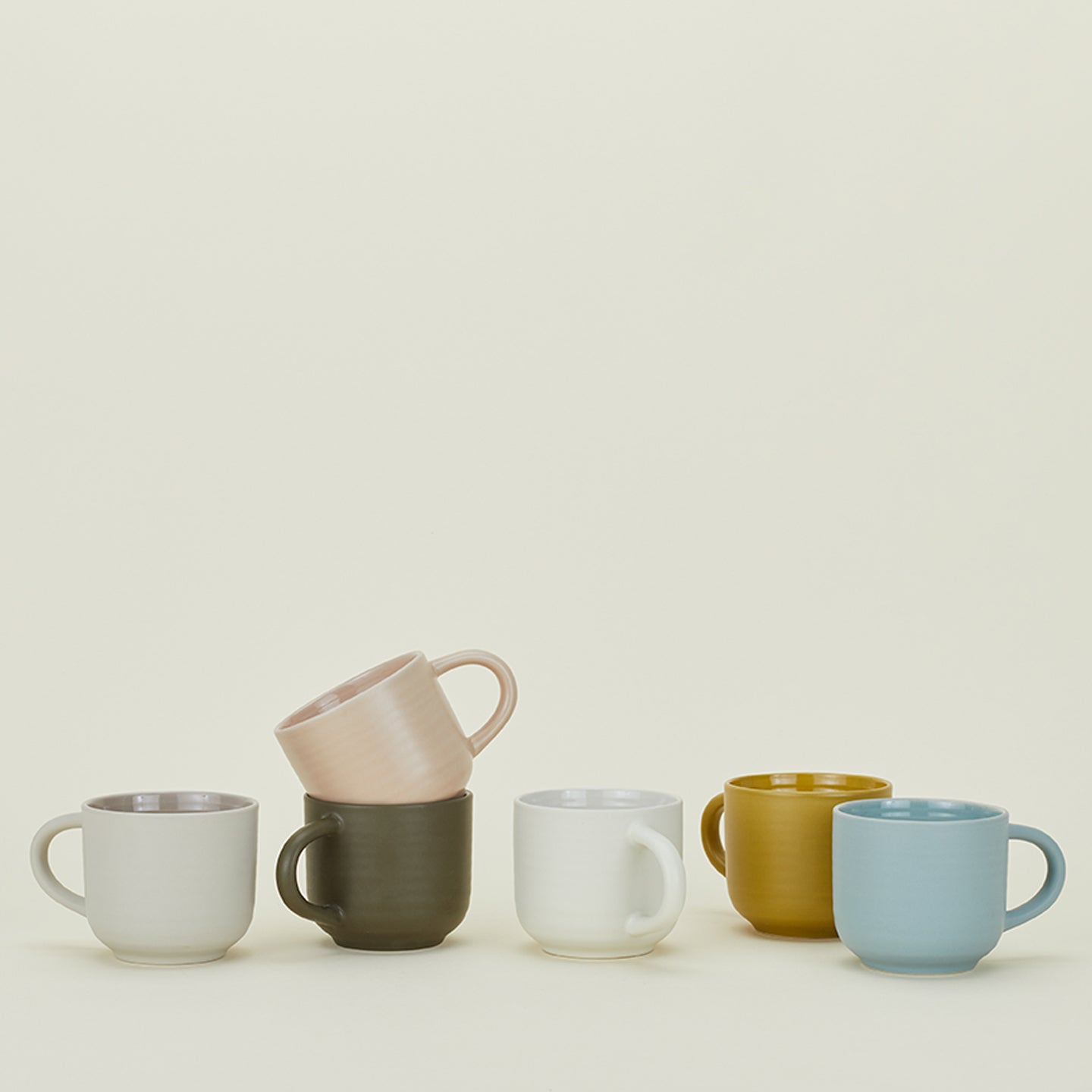 Essential Mug, Set of 4 - Light Grey
