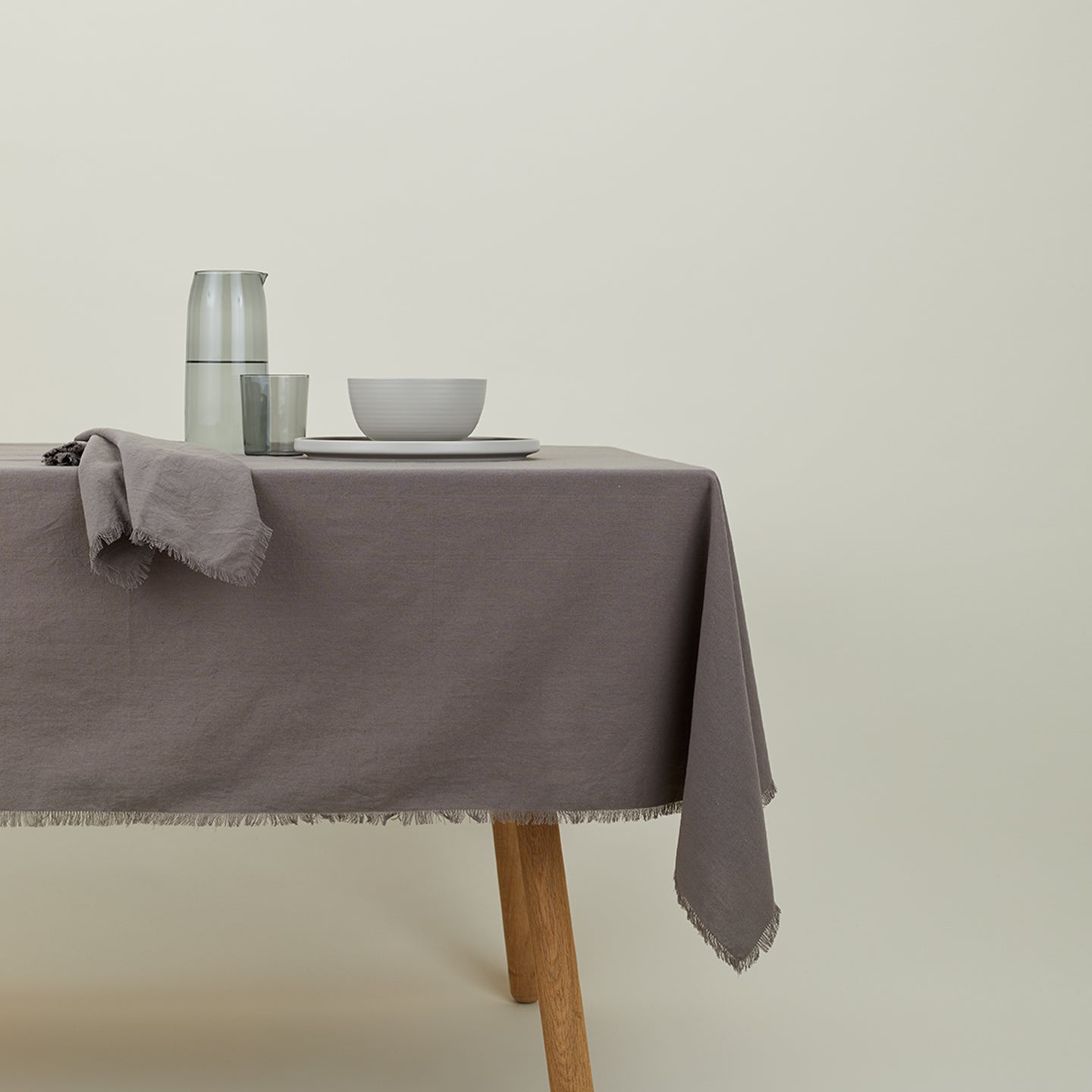 Essential Cotton Tablecloth - Dark Grey