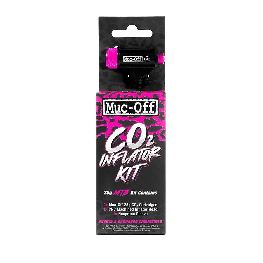 Muc-Off, CO2 Inflator Kit, 25g MTB, Threaded, Presta, Schrader, Kit