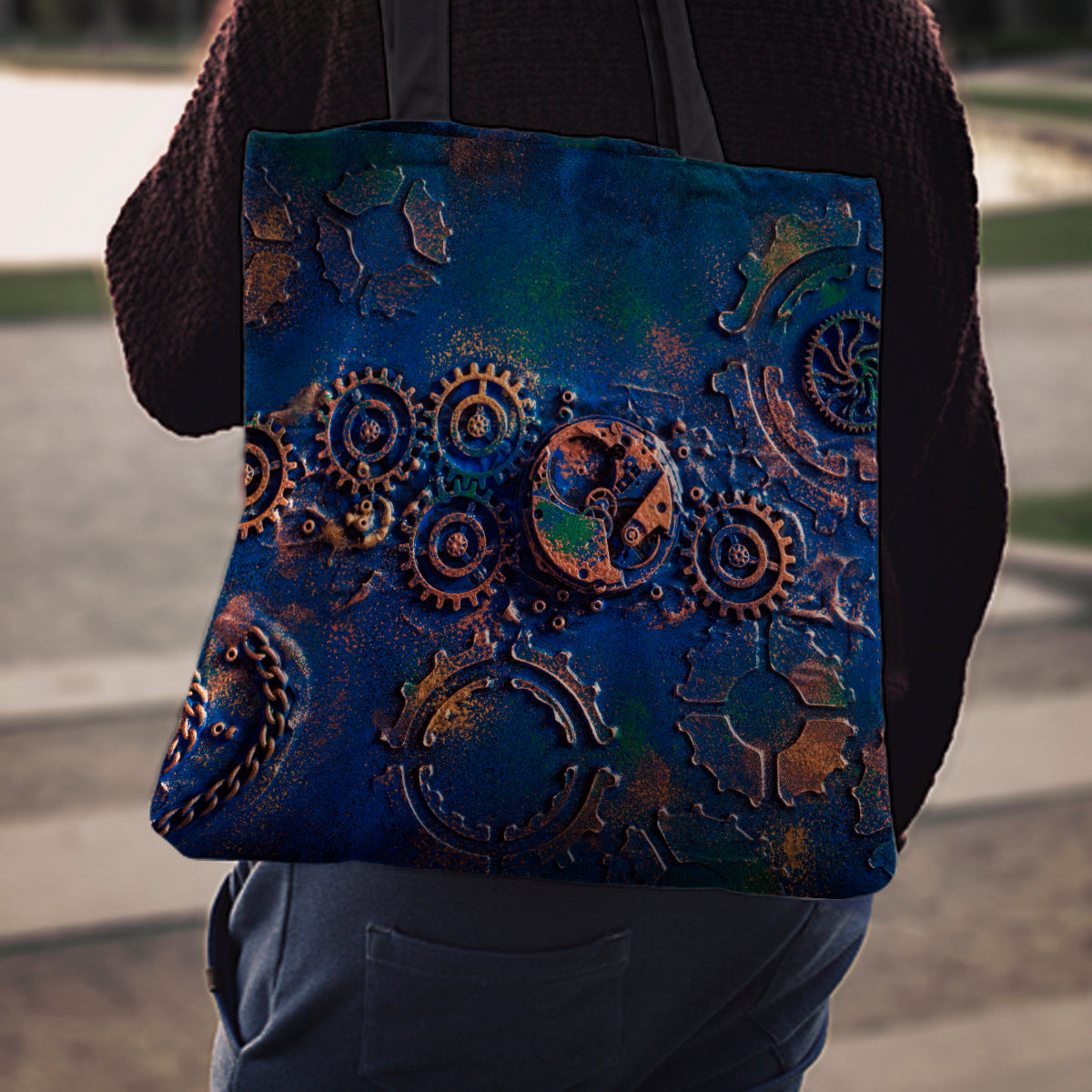 Blue Rust Cloth Tote