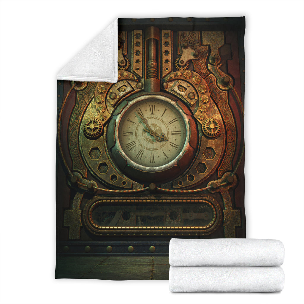 Steampunk Piston Clock Blanket