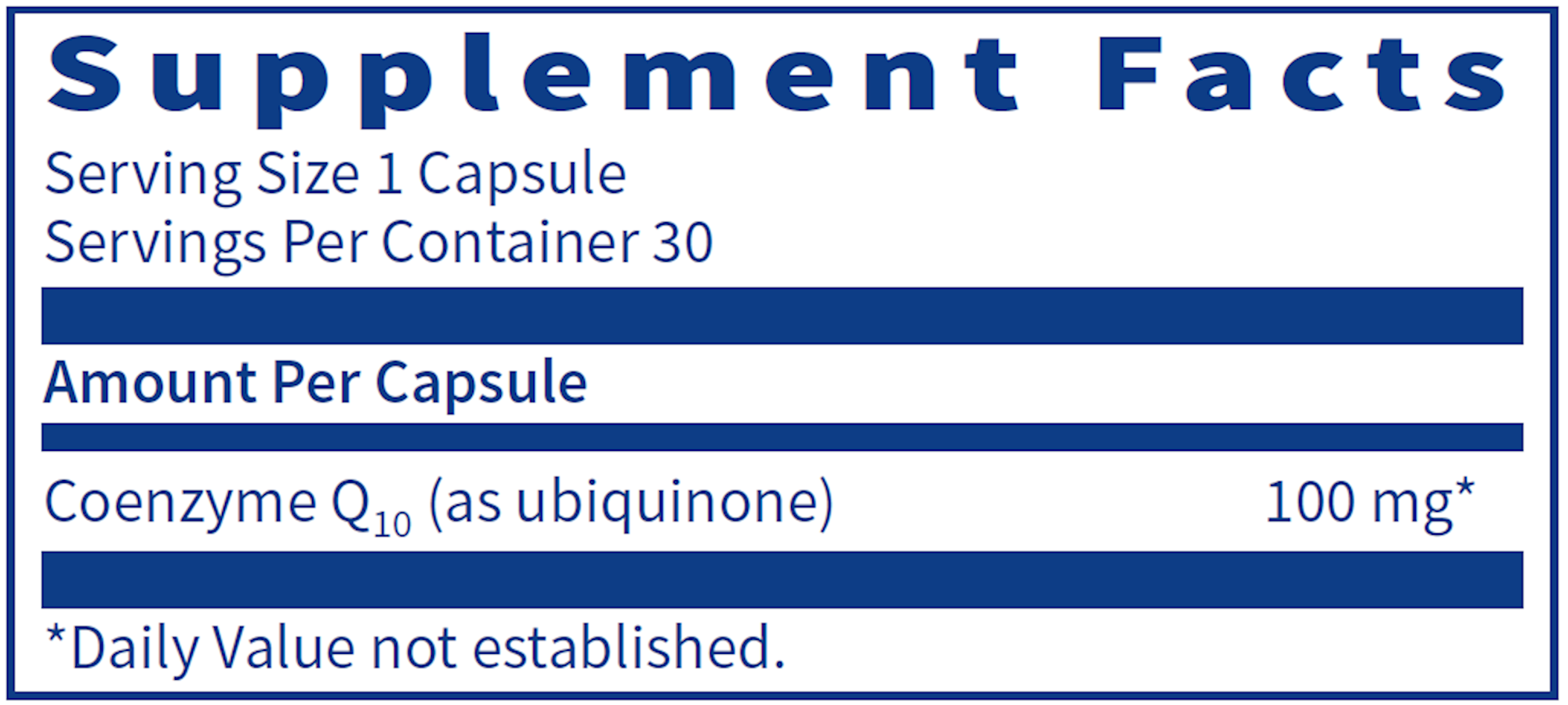 Coenzyme Q10 (100 mg) (30 Capsules)