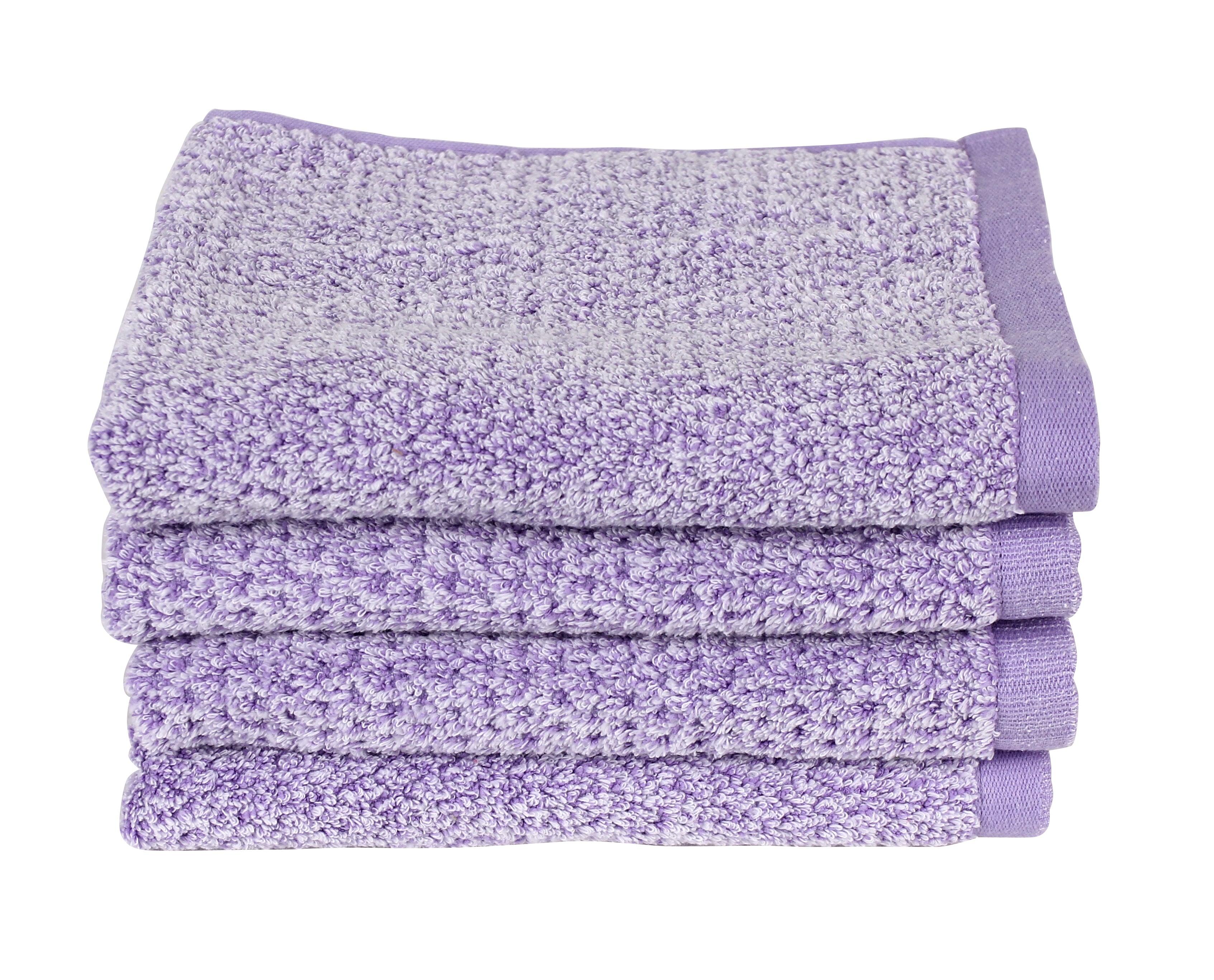 Diamond Jacquard Towels, Hand Towels - 4 Pack, Lavender