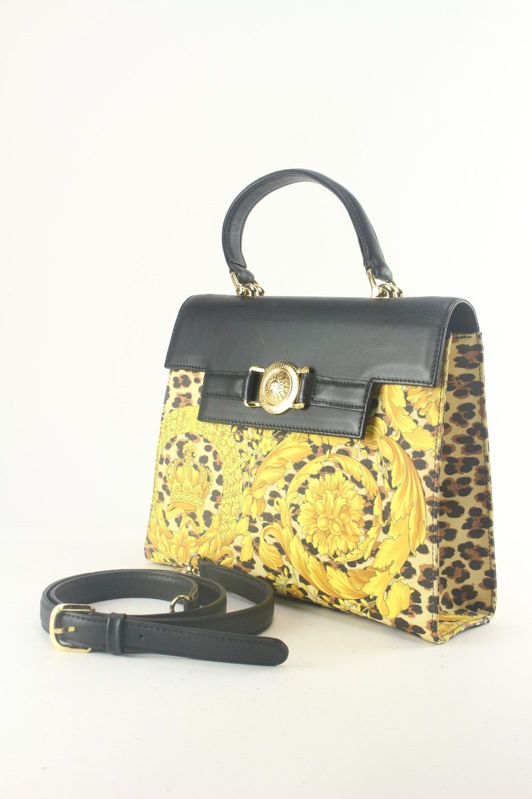 Versace Baroque Kelly Top Handle Flap 2way Crossbody Bag 1VER822K